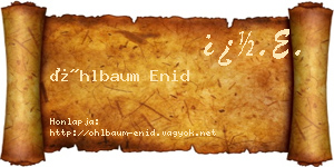 Öhlbaum Enid névjegykártya